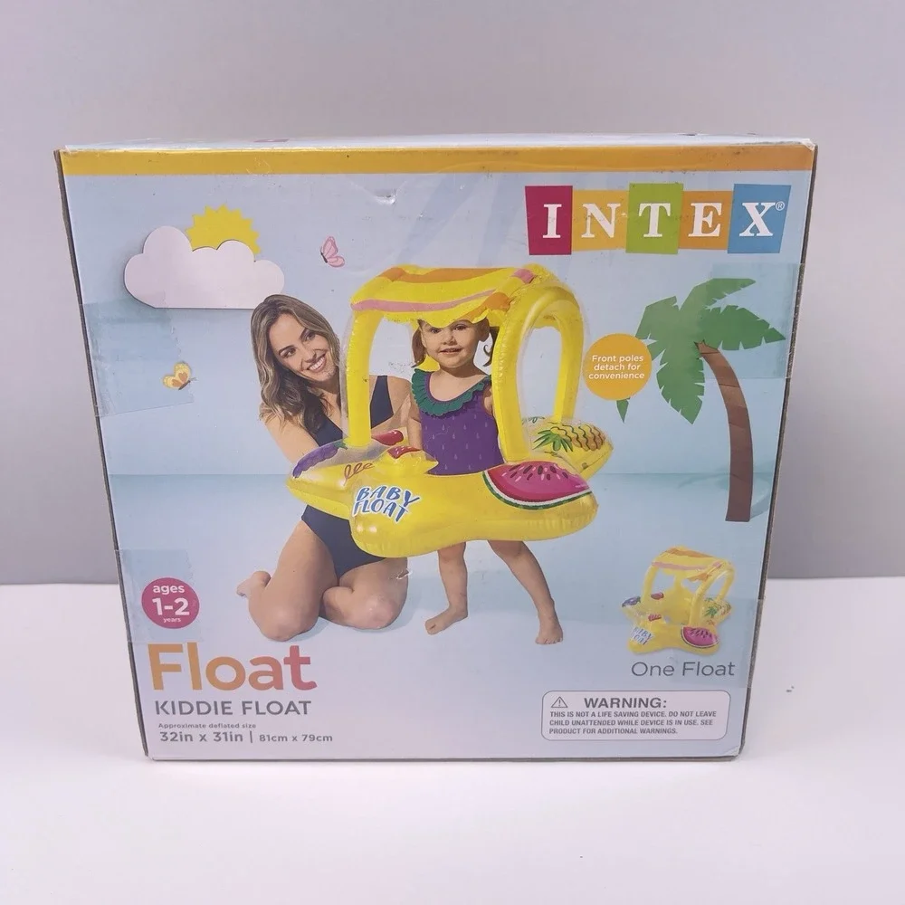 Intex Kiddie Float 1-2 years Baby Pool Float w/ Detachable Sunshade 32